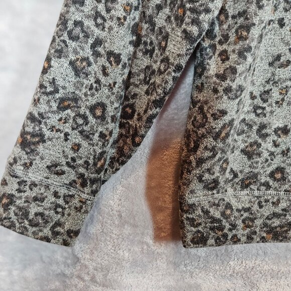 Maurices XL Leopard Print Cowl Neck Pullover Sweater Gray animal print soft warm - Picture 7 of 11